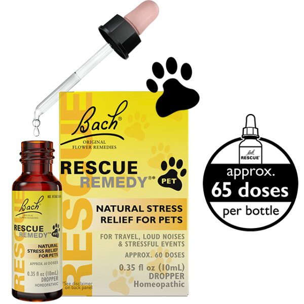 Approx. 65 doses in each Rescue Remedy Pet 10mL size bottle